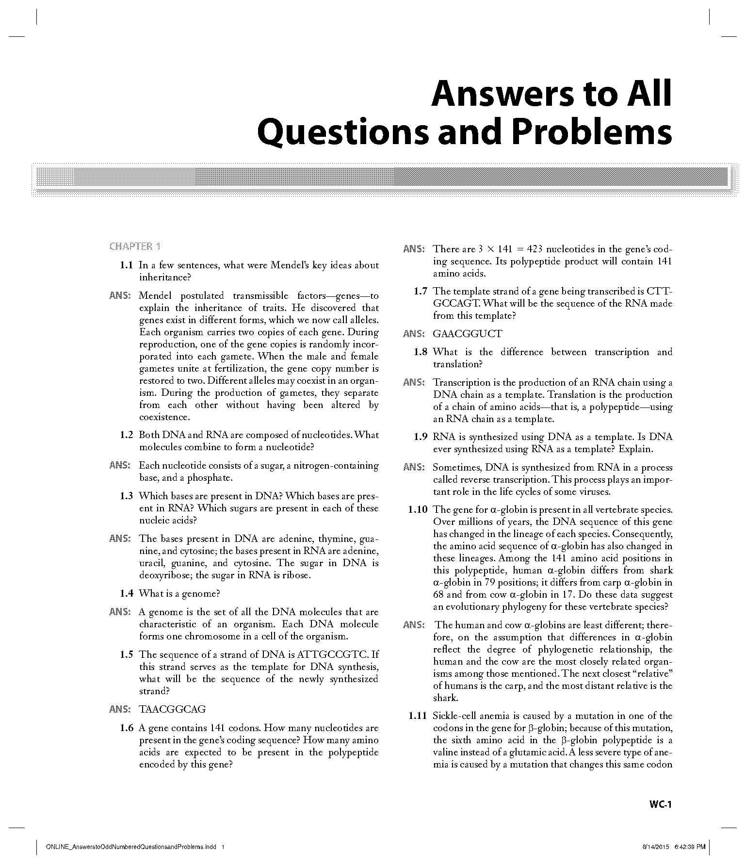 mutation in transcription and translation