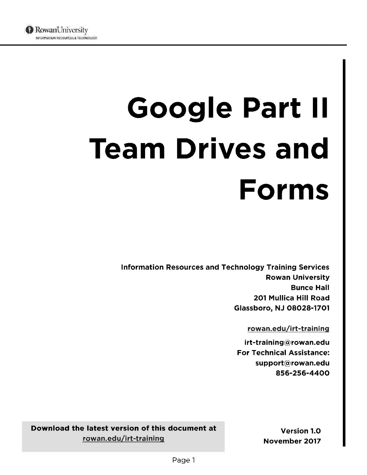 training google doc template